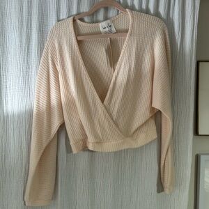 Sadie & Sage Cream V-Neck Sweater